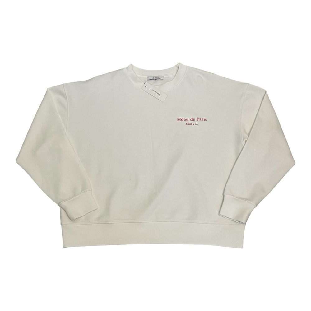 Francesca’s GB Fashion Hôtel de Paris Sweatshirt White Medium New